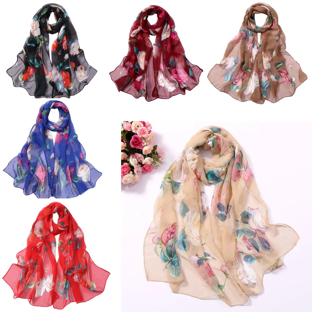 Fashion Women Scarf Fashion Bohemian Roses Printing Long Soft Wrap Scarf Simulation Silk Shawl Scarves Foulard W716
Fashion Women Scarf Fashion Bohemian Roses Printing Long Soft Wrap Scarf Simulation Silk Shawl Scarves Foulard W716