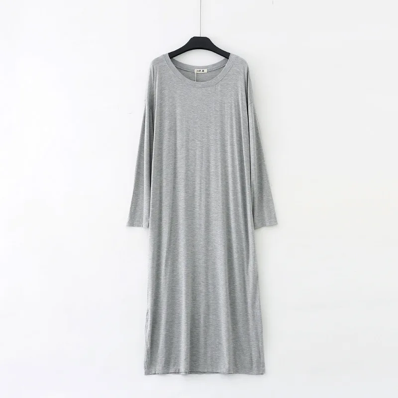 Loose Long Sleepwear Home Shirt O-Neck Summer Solid Modal Nightgown Nightdress Lounge Casual Women Cotton Sleep Dress Negligee
Loose Long Sleepwear Home Shirt O-Neck Summer Solid Modal Nightgown Nightdress Lounge Casual Women Cotton Sleep Dress Negligee