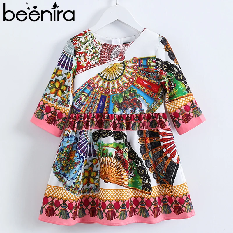 Beenira Children Spring Dress 2019 European And American Style Kids Fan Pattern Printed Clothes Dress Design 4-14Y Girls Dress
Beenira Children Spring Dress 2019 European And American Style Kids Fan Pattern Printed Clothes Dress Design 4-14Y Girls Dress