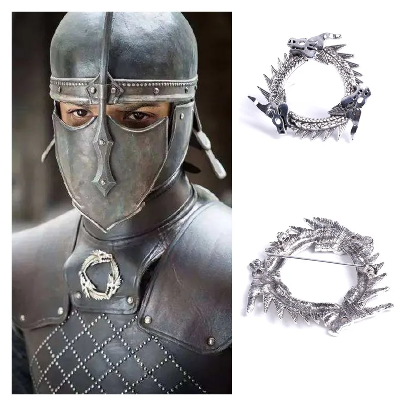 A Song of Ice and Fire Game of Thrones Cosplay Accessories Grey Worm Unsullied Metal Dragon Brooch Pin jewelry Cosplay Props New
A Song of Ice and Fire Game of Thrones Cosplay Accessories Grey Worm Unsullied Metal Dragon Brooch Pin jewelry Cosplay Props New