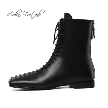 Arden Furtado Fashion Women's Shoes Square Head Short Boots Back zipper Mature genuine leather cross tied ankle boots
Arden Furtado Fashion Women's Shoes Square Head Short Boots Back zipper Mature genuine leather cross tied ankle boots