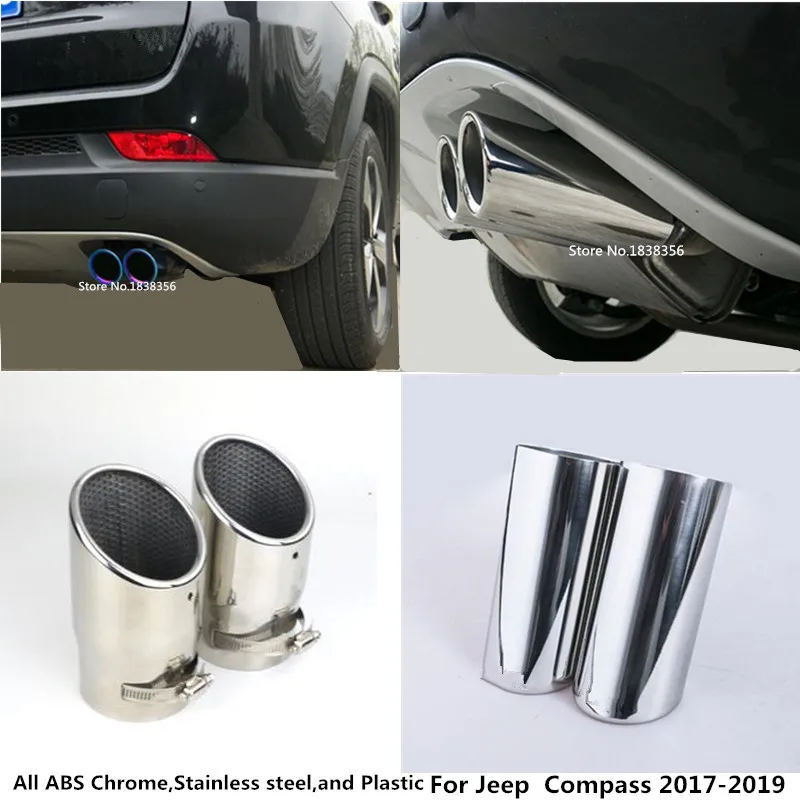 Car styling cover muffler exterior end tail pipe outlet dedicate stainless steel exhaust tip For Jeep Compass 2017 2018 2019
Car styling cover muffler exterior end tail pipe outlet dedicate stainless steel exhaust tip For Jeep Compass 2017 2018 2019
