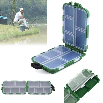 1pc Fishing Lure Bait Tackle Waterproof Storage Box Case With10 Compartments 9.5x6x2.5cm green Portable fishing box
1pc Fishing Lure Bait Tackle Waterproof Storage Box Case With10 Compartments 9.5x6x2.5cm green Portable fishing box
