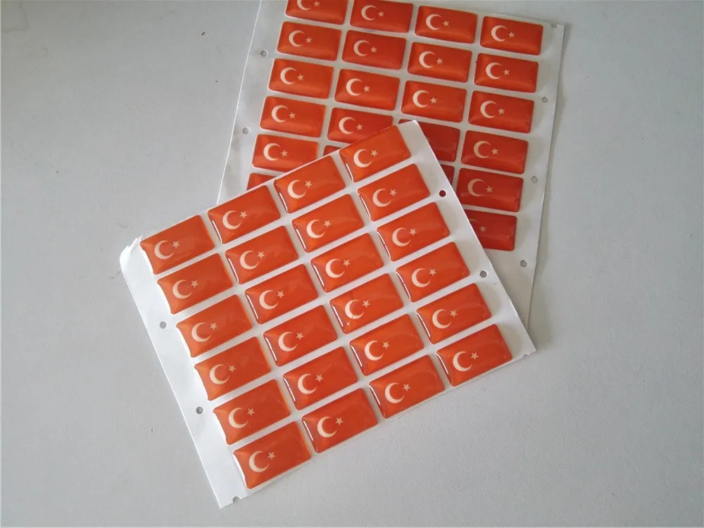 1000 Pieces Turkey Flag Car-styling Phone Decorations Small National Flags Car Steering Wheel Audio Interior Emblems | Автомобили и