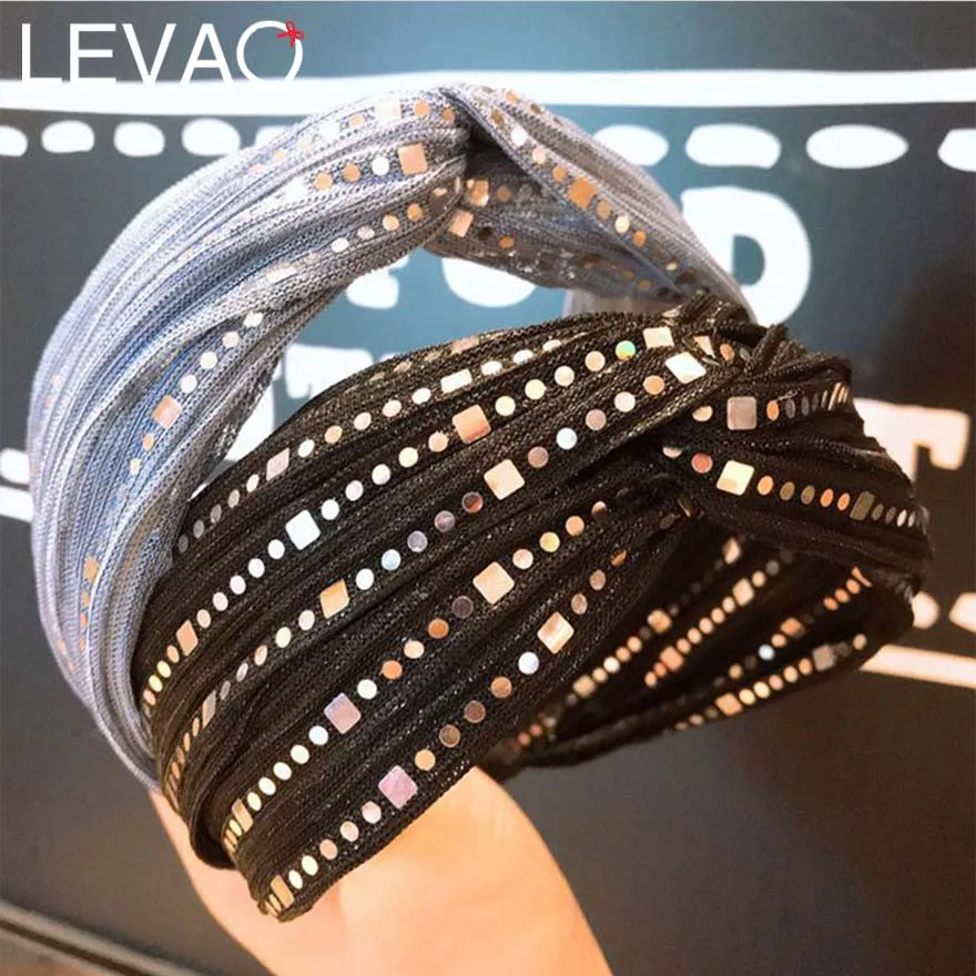 LEVAO 2019 Fashion Geometric Sequins Hairband Hair Hoop Solid Wide-Edged Striped Mesh Headband for Girls Party Hair Accessories
LEVAO 2019 Fashion Geometric Sequins Hairband Hair Hoop Solid Wide-Edged Striped Mesh Headband for Girls Party Hair Accessories
