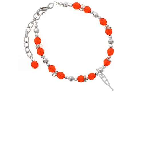 Crutch Orange Beaded Bracelet