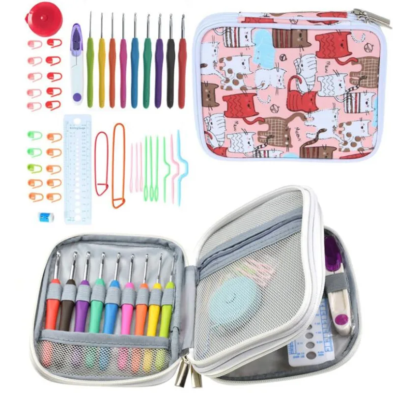 1 set / Knitting Needles Crochet Hooks set with Bag Handle Knitting Counting Circular Ring Suture Needle Thimble Tools PIN05
1 set / Knitting Needles Crochet Hooks set with Bag Handle Knitting Counting Circular Ring Suture Needle Thimble Tools PIN05