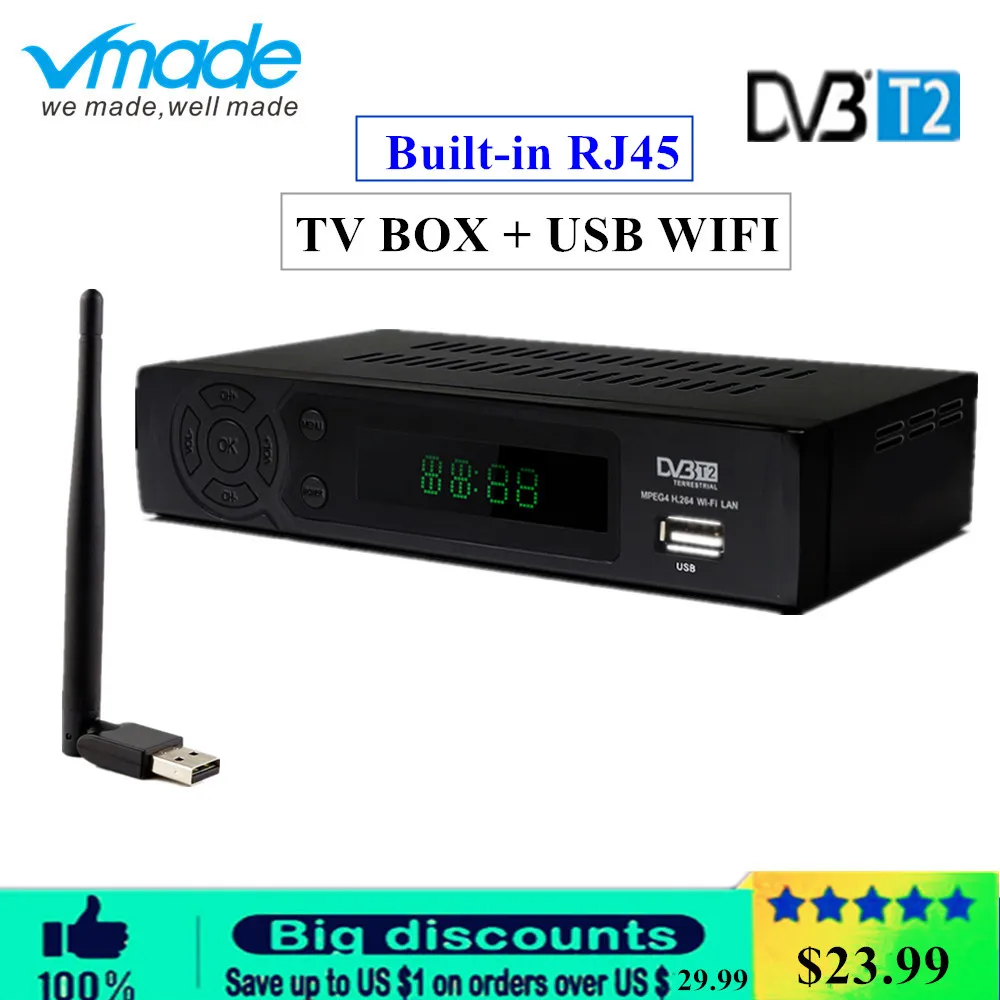 

DVB-T2/T Terrestria Receiver HD Digital TV Tuner Receptor MPEG4 DVB T2 H.264 Terrestrial TV Receiver DVB-C TV BOX with usb wifi