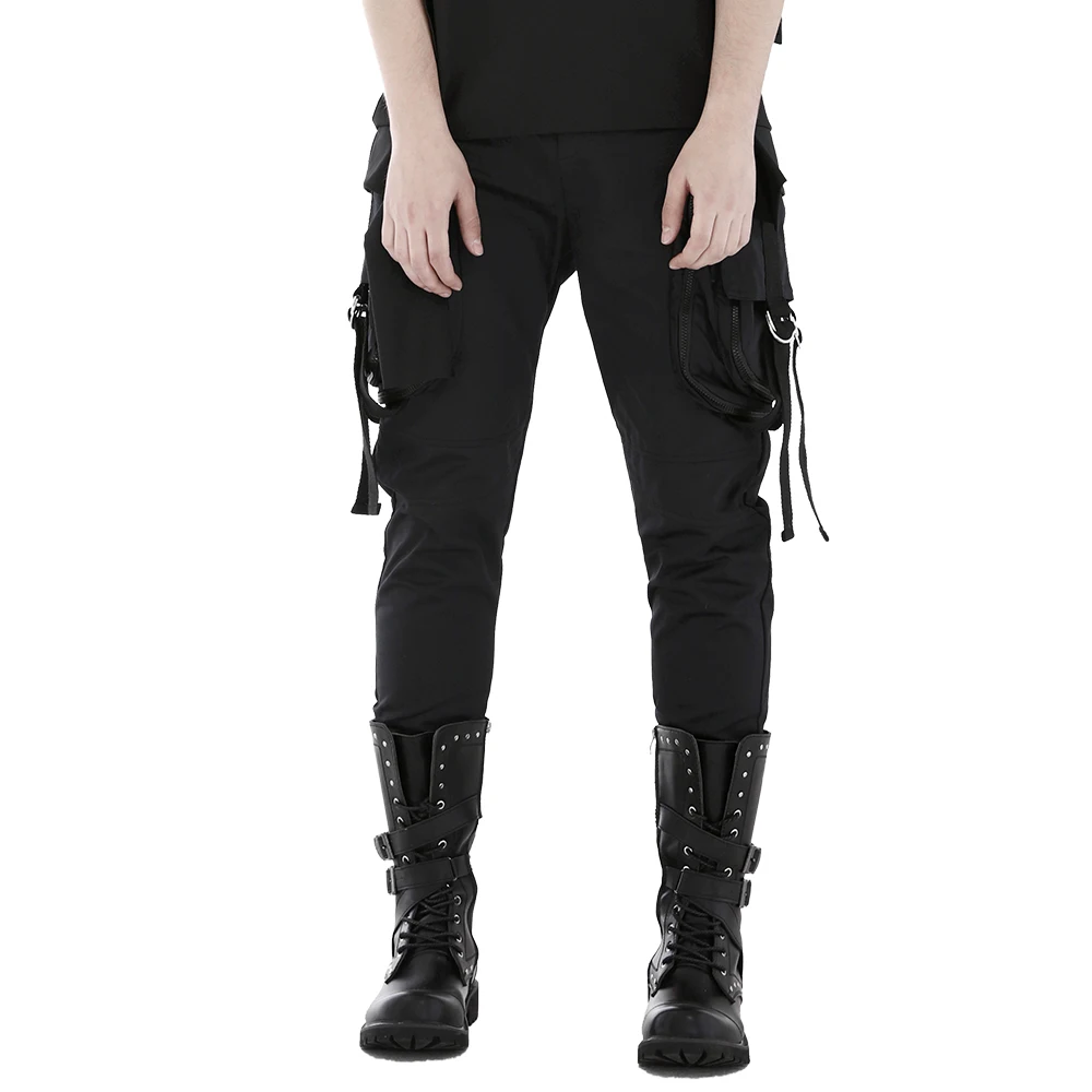 Punk Men Elastic Waist Cargo Pant Black Tapered Hip Hop Harem Pants with Pockets Casual Long Trousers
Punk Men Elastic Waist Cargo Pant Black Tapered Hip Hop Harem Pants with Pockets Casual Long Trousers