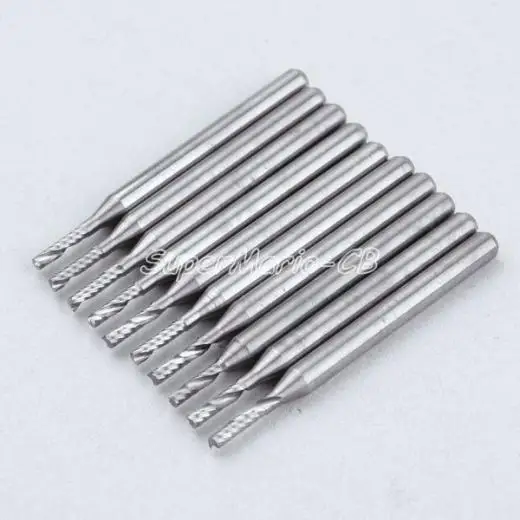 10x 1/8'' Carbide High Quality One Single Flute Spiral Bit CNC milling machine tools for Metal CED 2.5mm CEL 17mm(1LX3.2.517x10)
10x 1/8'' Carbide High Quality One Single Flute Spiral Bit CNC milling machine tools for Metal CED 2.5mm CEL 17mm(1LX3.2.517x10)