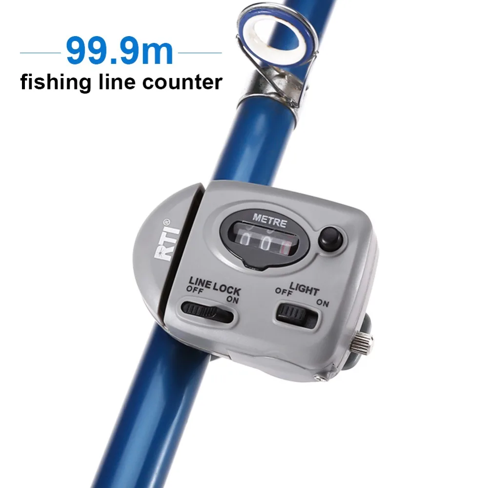 

99.9m Fishing Line Counter Digital Display Fishing Line Depth Finder Pesca Carp Pesca Fishing Tackle Tools With Lights ON/OFF