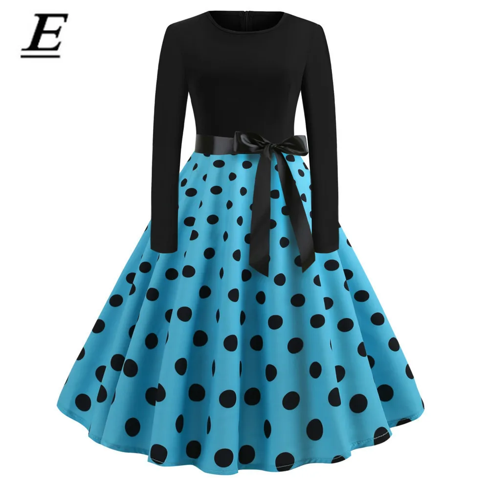 Vintage Dress Women Long Sleeve Patchwork Winter Dress Elegant Swing Party Dress Robe Femme Casual Christmas Rockabilly Vestidos
Vintage Dress Women Long Sleeve Patchwork Winter Dress Elegant Swing Party Dress Robe Femme Casual Christmas Rockabilly Vestidos