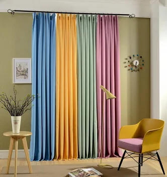 

Solid Blackout Curtain Pastoral Curtains Cortinas for Living Room Para Sala De Luxo Rideaux Pour Le Salon Cozinha Window Bedroom