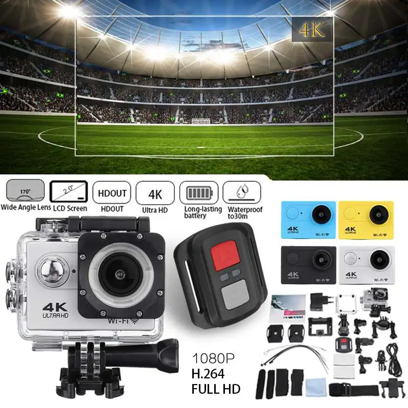 KINCO Waterproof Action Camera for Ultras Hd 4k 30m Wifi 2.0 170d Screen 1080p Extreme Pro Sport Camera With Romote Control
KINCO Waterproof Action Camera for Ultras Hd 4k 30m Wifi 2.0 170d Screen 1080p Extreme Pro Sport Camera With Romote Control