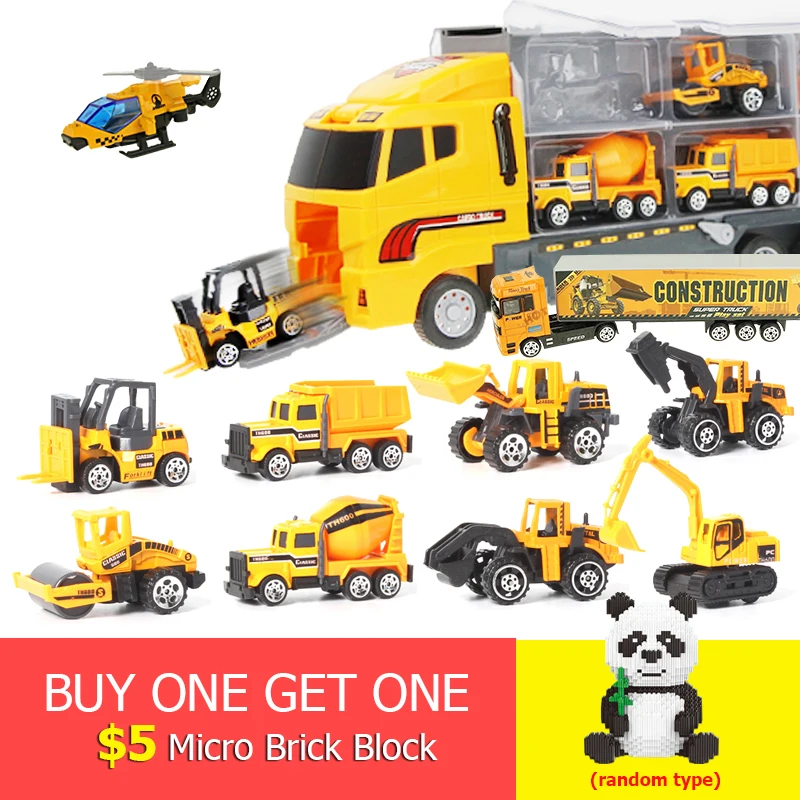 4 Types Big Truck Mini Diecast Alloy Car 2in1 Model Engineering Toy Vehicles Carrier Truck with Ejection & Carry Function Gifts
4 Types Big Truck Mini Diecast Alloy Car 2in1 Model Engineering Toy Vehicles Carrier Truck with Ejection & Carry Function Gifts