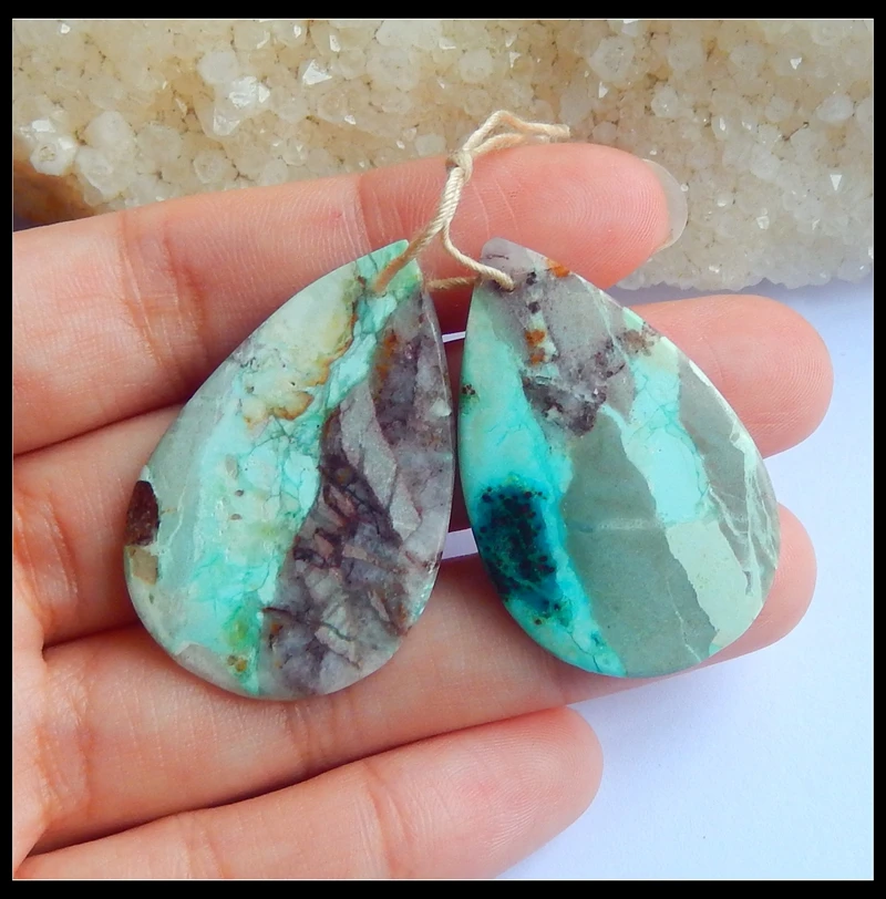 Wholesale 1Pairs Natural Stone Turquoise Water Drop Shape Earring Bead 38x25x4mm 37x24x3mm 7.9g
Wholesale 1Pairs Natural Stone Turquoise Water Drop Shape Earring Bead 38x25x4mm 37x24x3mm 7.9g