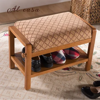 Newest European style solid wood shoe stool cabinet retro fabric cushion shoe rack ottoman bench home living room furniture
Newest European style solid wood shoe stool cabinet retro fabric cushion shoe rack ottoman bench home living room furniture