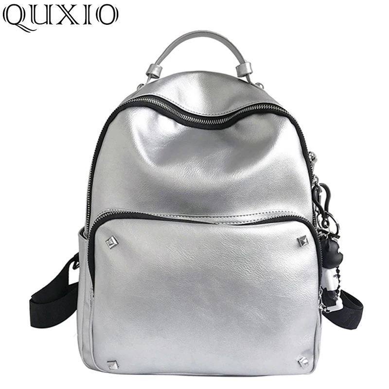 2019 Summer New Silver Casual Backpacks Soft PU Leather Women Rucksack School Bags For Teenage Girls Female Fashion Travel Bag
2019 Summer New Silver Casual Backpacks Soft PU Leather Women Rucksack School Bags For Teenage Girls Female Fashion Travel Bag