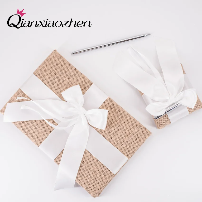 Qianxiaozhen Hessian Burlap Wedding Guestbook And Pen Set Guest Book Wedding Supplies Wedding Accessories Decoration Cesta Boda
Qianxiaozhen Hessian Burlap Wedding Guestbook And Pen Set Guest Book Wedding Supplies Wedding Accessories Decoration Cesta Boda