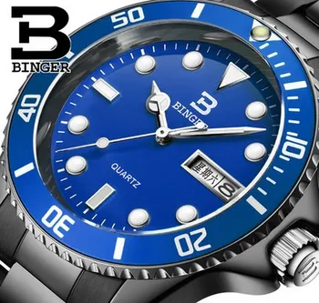 Genuine Luxury BINGER Brand Men watch full steel calendar waterproof luminous quartz male blue dial fashion free shipping
Genuine Luxury BINGER Brand Men watch full steel calendar waterproof luminous quartz male blue dial fashion free shipping
