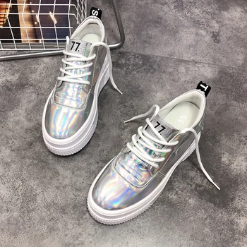 Korean version of Harajuku wind laser reflective gradient casual women's shoes fashion muffin bottom increased single shoes.
Korean version of Harajuku wind laser reflective gradient casual women's shoes fashion muffin bottom increased single shoes.