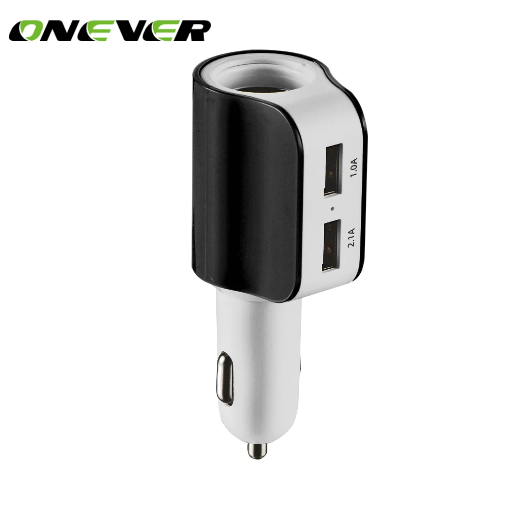 Onever 5V/3.1A 2 USB Car Charger Adapter with Cigarette Lighter Socket for iPhone 8/8Plus /X/7Plus iPad/Samsung S8/S7 Edge
Onever 5V/3.1A 2 USB Car Charger Adapter with Cigarette Lighter Socket for iPhone 8/8Plus /X/7Plus iPad/Samsung S8/S7 Edge