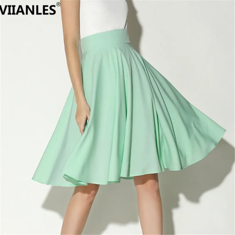 VIIANLES Women Pleated Skirt Vintage Elastic High Waist Skirts Womens Midi Rokken 2020 Summer Skirt Femme White Black Pink Green
VIIANLES Women Pleated Skirt Vintage Elastic High Waist Skirts Womens Midi Rokken 2020 Summer Skirt Femme White Black Pink Green