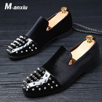M-anxiu Men Fashion Doug Shoes Rhinestone Rivets Shoes Casual Pointed Toe Loafer Shoes Flat Breathable Shoes
M-anxiu Men Fashion Doug Shoes Rhinestone Rivets Shoes Casual Pointed Toe Loafer Shoes Flat Breathable Shoes