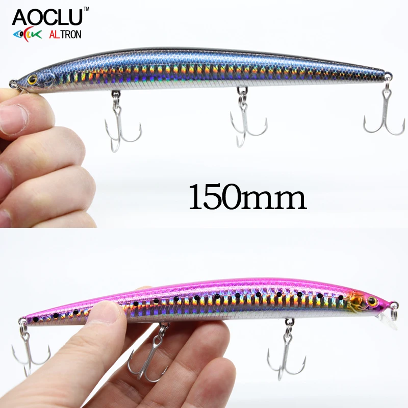 AOCLU wobblers 4 pcs/lot 4 Colors Long Casting 15cm 18.0g Hard Bait Minnow Crank Fishing lures 6# VMC hooks free shipping
AOCLU wobblers 4 pcs/lot 4 Colors Long Casting 15cm 18.0g Hard Bait Minnow Crank Fishing lures 6# VMC hooks free shipping