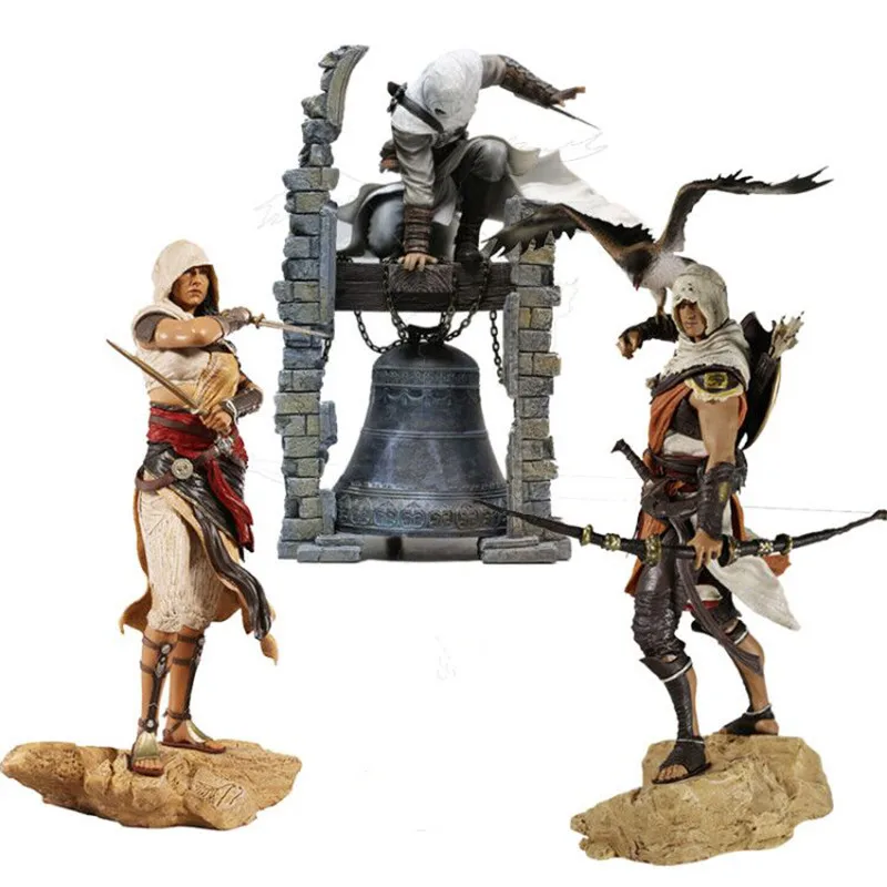 Assassin/'s Creed Origins Bayek Aya Statue Figure PVC Collectable Toys Model