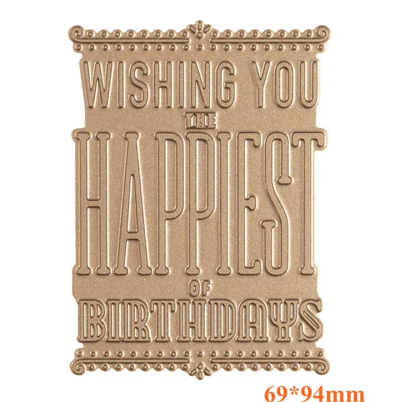 Happiest Hot Foil Plate Metal Cutting Dies Stencils For DIY Scrapbooking Photo Album Decorative Embossing Paper Craft Die Cut
Happiest Hot Foil Plate Metal Cutting Dies Stencils For DIY Scrapbooking Photo Album Decorative Embossing Paper Craft Die Cut