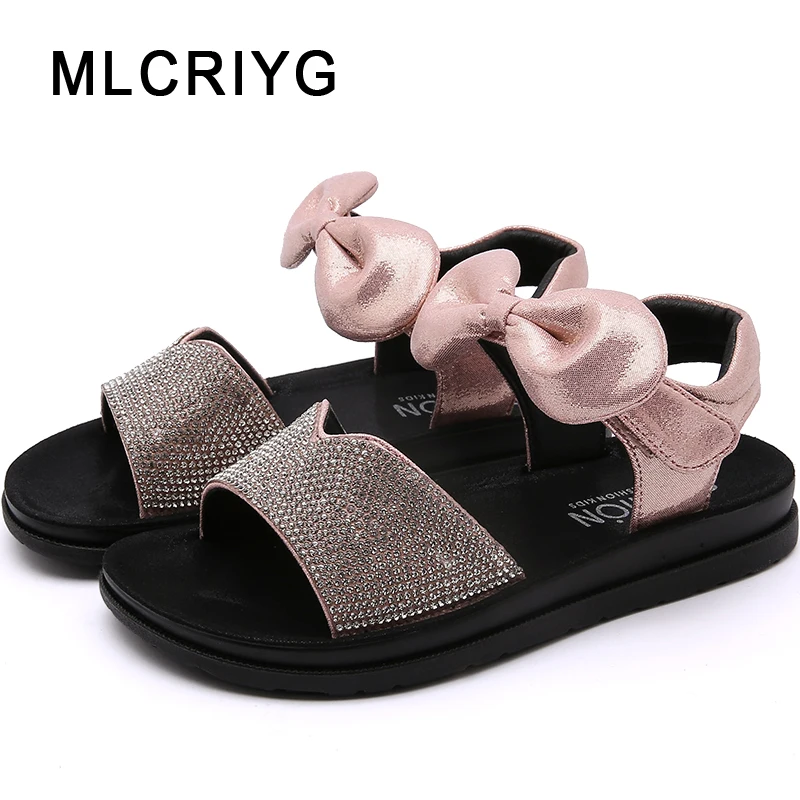 2019 Summer Kids Bow Princess Sandals Baby Girls Pu Leather Shoes Children Beach Sandals Toddler Rhinestone Flats Brand Shoes
2019 Summer Kids Bow Princess Sandals Baby Girls Pu Leather Shoes Children Beach Sandals Toddler Rhinestone Flats Brand Shoes