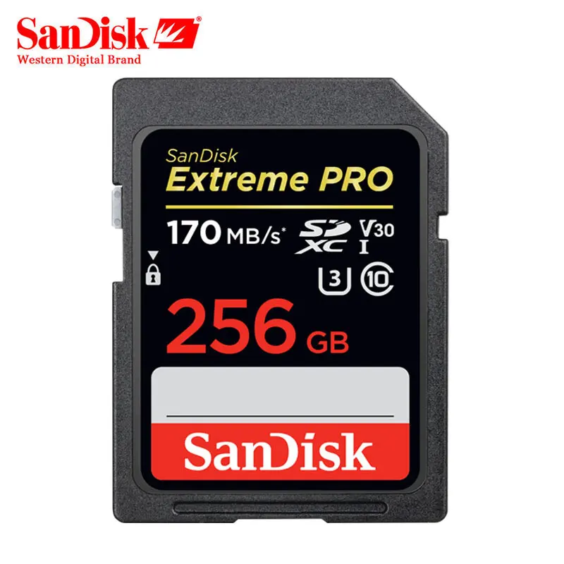 SanDisk Extreme Pro UHS-I Memory Cards 64G 128G 256GB SDXC 170M/S Memory Card Support C10, U3, V30, 4K for Digital Camera
SanDisk Extreme Pro UHS-I Memory Cards 64G 128G 256GB SDXC 170M/S Memory Card Support C10, U3, V30, 4K for Digital Camera