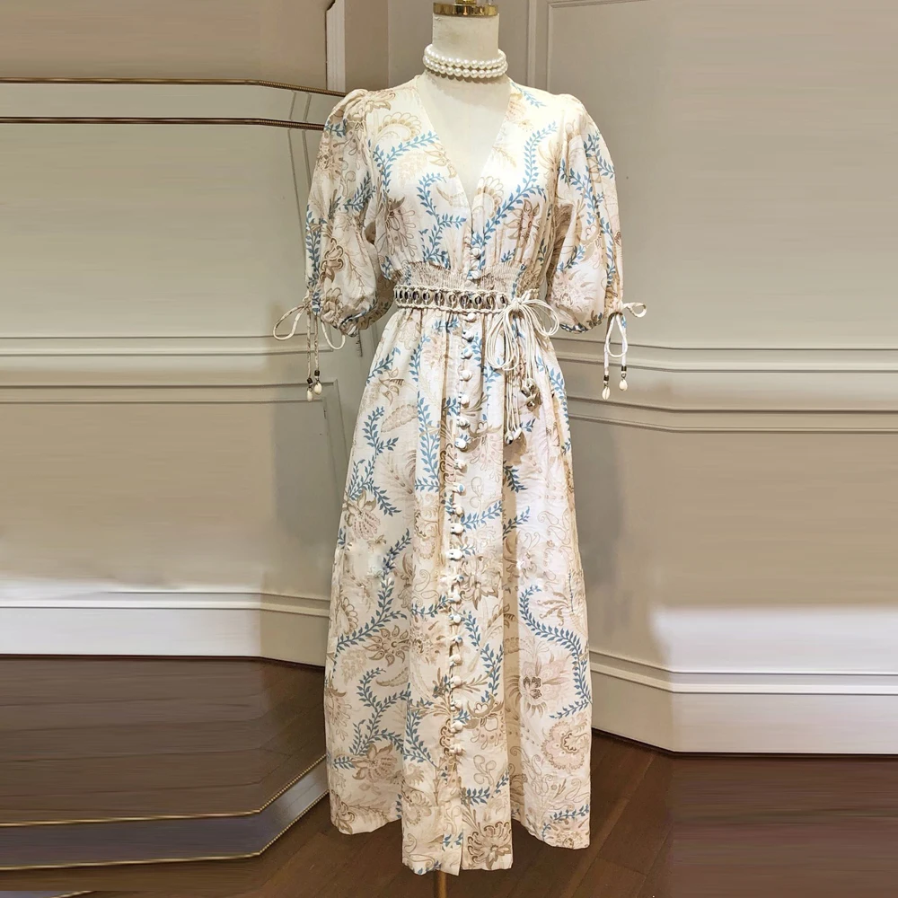 Red RoosaRosee Runway Designer Women Sexy V Neck Elastic Waist Midi Dress Elegant Autumn Flower Print Vestidos Robe Femme + Belt
Red RoosaRosee Runway Designer Women Sexy V Neck Elastic Waist Midi Dress Elegant Autumn Flower Print Vestidos Robe Femme + Belt