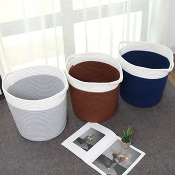 Cotton Rope Dirty Clothes Laundry Storage Basket Organizer for Kids Toy Snack Magazine Nursery Hamper Home Accessories 38X35CM
Cotton Rope Dirty Clothes Laundry Storage Basket Organizer for Kids Toy Snack Magazine Nursery Hamper Home Accessories 38X35CM