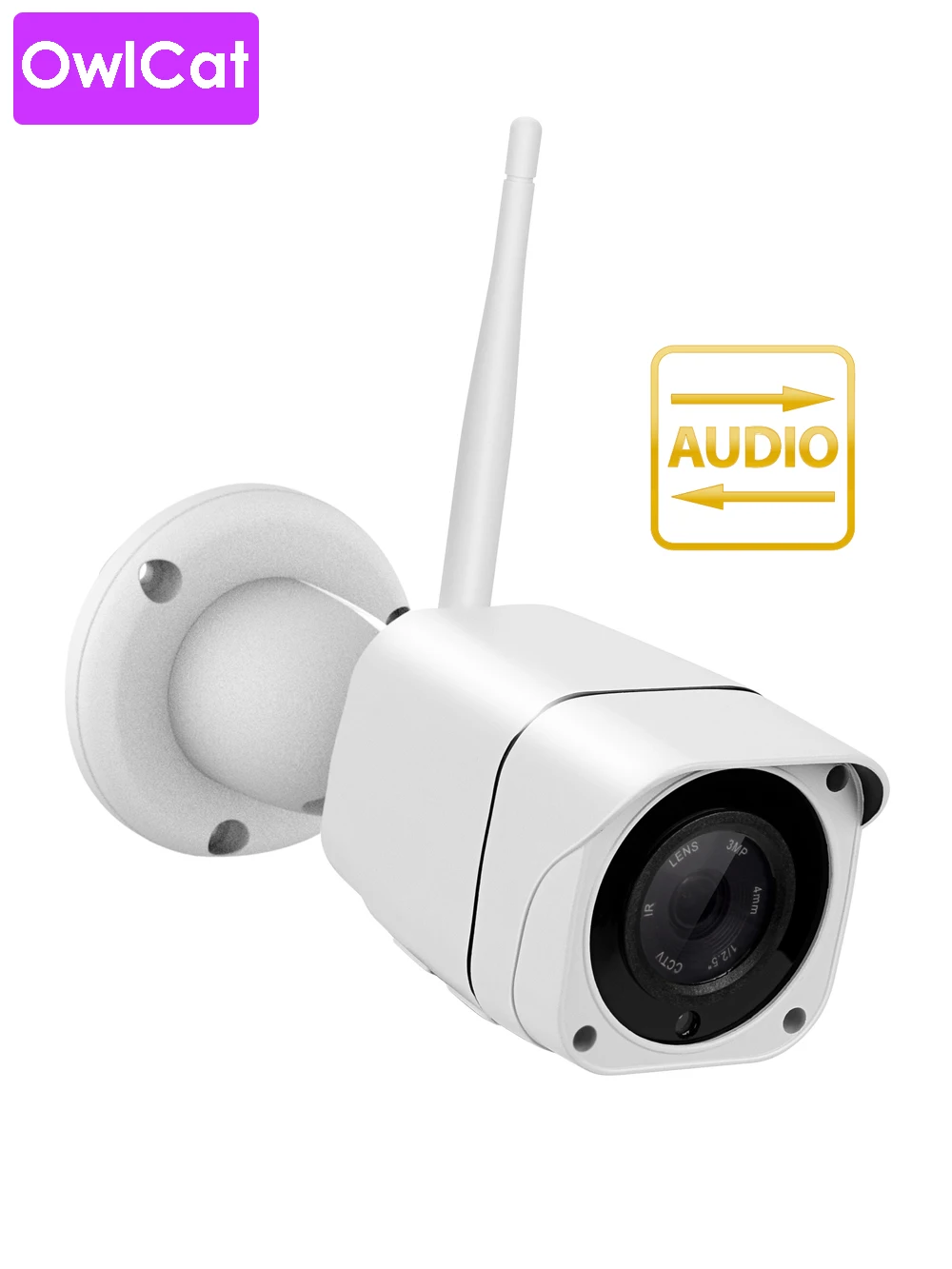OwlCat WiFi IP Camera Bullet Outdoor Waterproof IP66 Street Wireless CCTV Two Way Audio Memory Card Motion Phone APP CamHi Onvif
OwlCat WiFi IP Camera Bullet Outdoor Waterproof IP66 Street Wireless CCTV Two Way Audio Memory Card Motion Phone APP CamHi Onvif