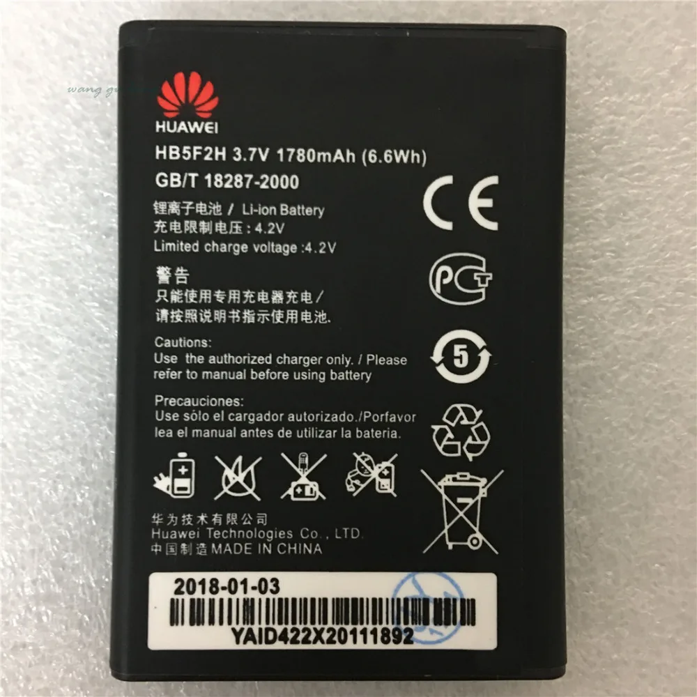 3.7V 1780mAh HB5F2H For Huawei E5372 E5373 E5375 EC5377 E5330 E5336 E5351 E5356 EC5377U-872 E5356S-2 E5330Bs-2 Battery
3.7V 1780mAh HB5F2H For Huawei E5372 E5373 E5375 EC5377 E5330 E5336 E5351 E5356 EC5377U-872 E5356S-2 E5330Bs-2 Battery