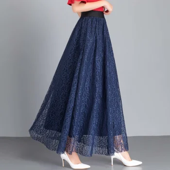 Hight Quality Summe Long Lace Skirt Women Elastic High Waist Maxi Skirts Elegant Party Ropa Female Saia Jupe Femme Plus Size
Hight Quality Summe Long Lace Skirt Women Elastic High Waist Maxi Skirts Elegant Party Ropa Female Saia Jupe Femme Plus Size