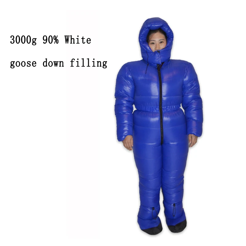 90% White Goose Down Filling 3000g Cold Environment Use Down Suit Sleeping Bag Custom Winter Down Jacket
90% White Goose Down Filling 3000g Cold Environment Use Down Suit Sleeping Bag Custom Winter Down Jacket