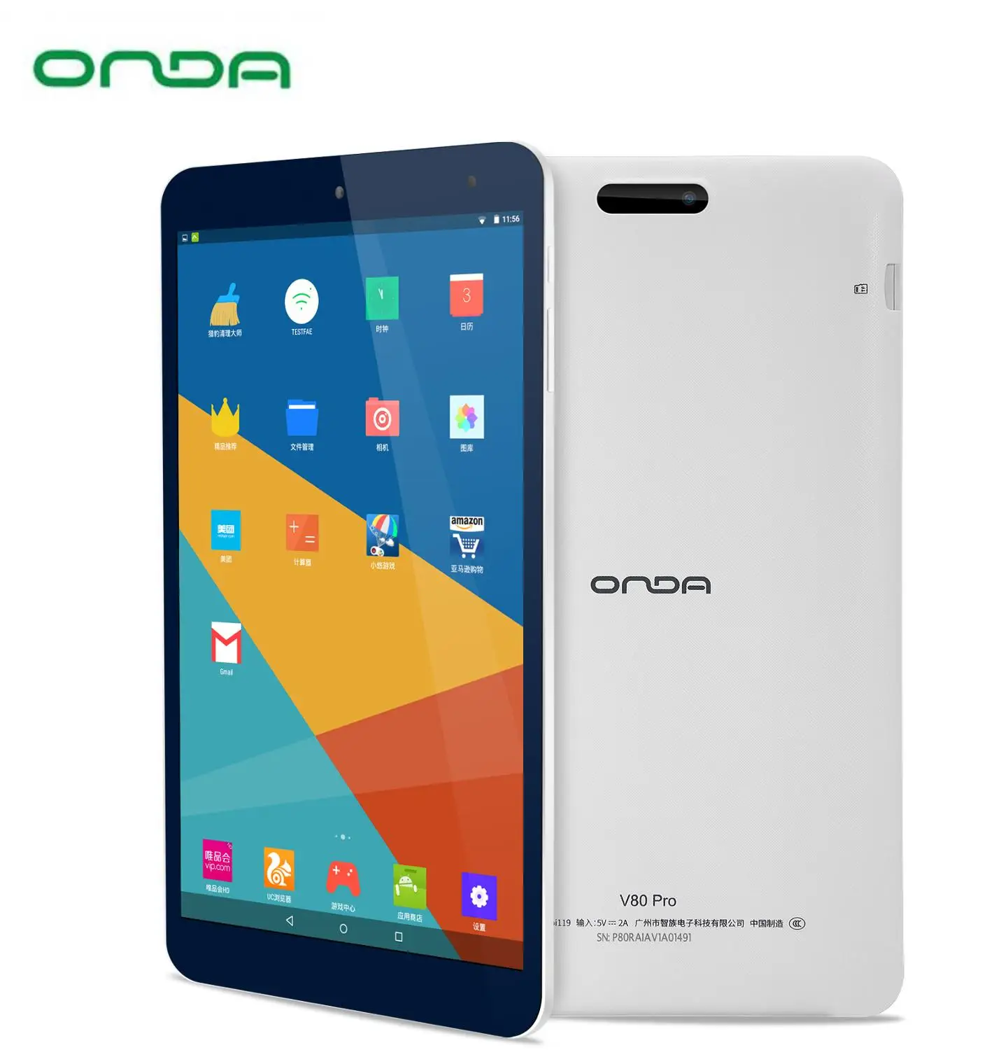 

Onda V80 Pro 8 inch Tablet PC MTK8163A Quad-Core 2GB Ram 16GB Rom 1920*1200 IPS Android 7.0 Dual-Band WiFi