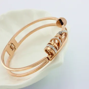 New Arrival Fashion 316 Stainless Steel Rose Gold Crystals Spring Bangle Bracelets Nickel Free Jewelry for Women Best Gift
New Arrival Fashion 316 Stainless Steel Rose Gold Crystals Spring Bangle Bracelets Nickel Free Jewelry for Women Best Gift