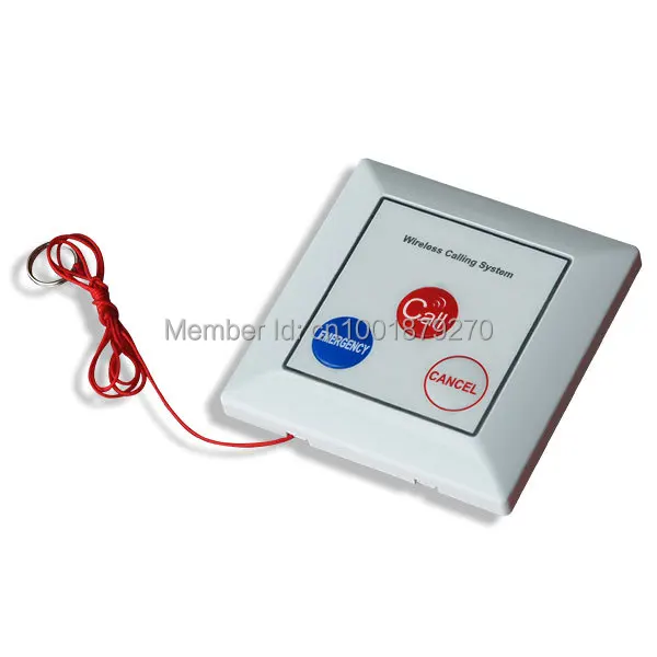 Wireless emergency calling button with rope,wireless calling system ,wireless call button,waiter call