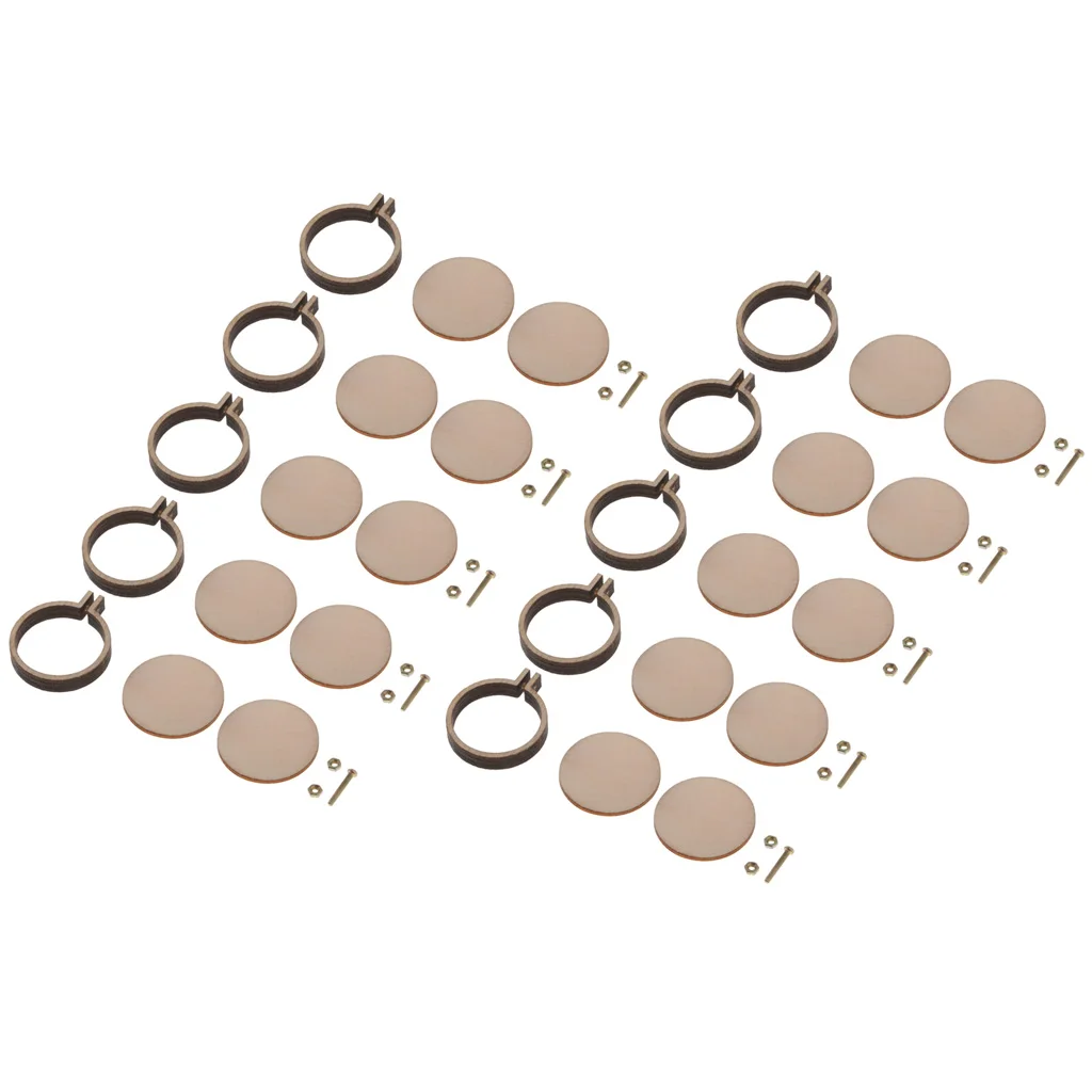 10pcs Mini Round Wooden Embroidery Frame Hoop DIY Art Craft Accessories for Adults Beginners Handicraft Lovers 10pcs Mini Round Wooden Embroidery Frame Hoop DIY Art Craft Accessories for Adults Beginners Handicraft Lovers
