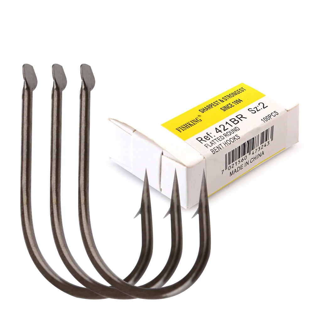 100PCS/lot 421BR Hight Carbon Steel Barbed Fishing Hooks With Flatted Round 1#-10# Carp Fishing Accessories Jig Head
100PCS/lot 421BR Hight Carbon Steel Barbed Fishing Hooks With Flatted Round 1#-10# Carp Fishing Accessories Jig Head