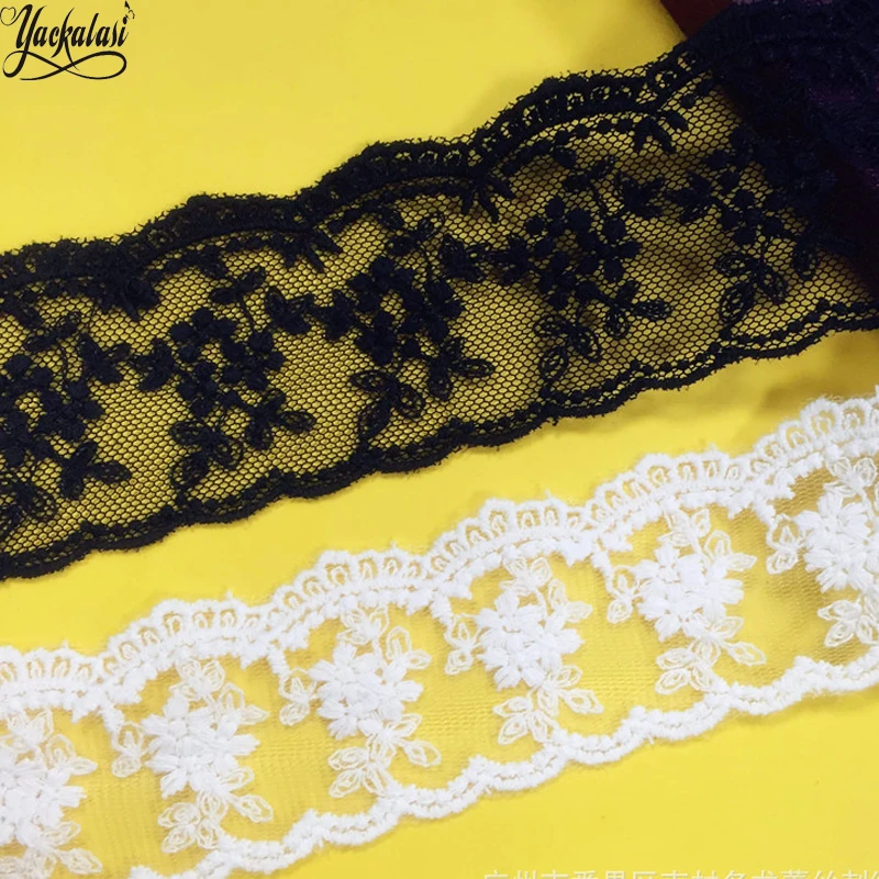 YACKALASI Mesh Embroidered Lace Fabric White and Black Soft Tulle Sewing Lace Flower Skirt Apparel Trims Scalloped Appliqued 4CM
YACKALASI Mesh Embroidered Lace Fabric White and Black Soft Tulle Sewing Lace Flower Skirt Apparel Trims Scalloped Appliqued 4CM