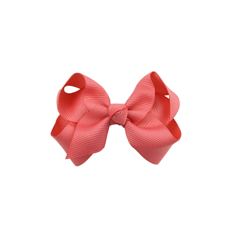 Colourful Bow Clip Boutique Hair Bows For Girls Kids Children Girls Hair Clips Grosgrain Ribbon Bows (16)