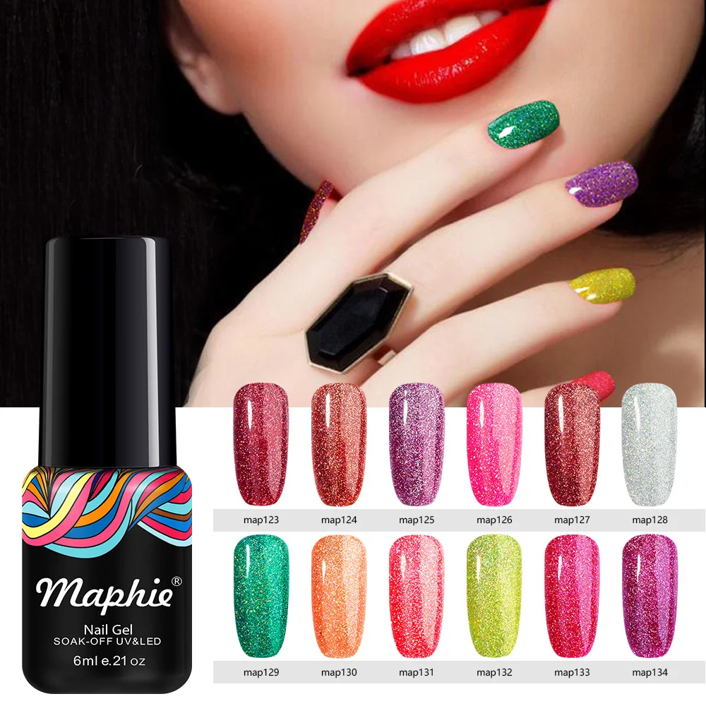 Maphie 6ML Rainbow UV Nail Gel Polish Shiny Neon Led Gel Nail Soak Off Gel Lacquer Semi Permanent Glitter Nail Varnish Enamel
Maphie 6ML Rainbow UV Nail Gel Polish Shiny Neon Led Gel Nail Soak Off Gel Lacquer Semi Permanent Glitter Nail Varnish Enamel