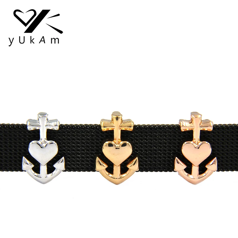 YUKAM Jewelry Keys Nautical Anchor with Heart Slide Charms Keeper for Stainless Steel Mesh Keeper Bracelets Accessories Making
YUKAM Jewelry Keys Nautical Anchor with Heart Slide Charms Keeper for Stainless Steel Mesh Keeper Bracelets Accessories Making