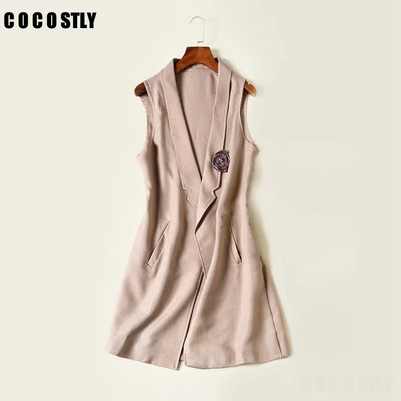 Fashion Pockets Long Blazer Vest Women Autumn Waistcoat Sleeveless Jacket Elegant Office Lady Coat Plus Size 5XL
Fashion Pockets Long Blazer Vest Women Autumn Waistcoat Sleeveless Jacket Elegant Office Lady Coat Plus Size 5XL