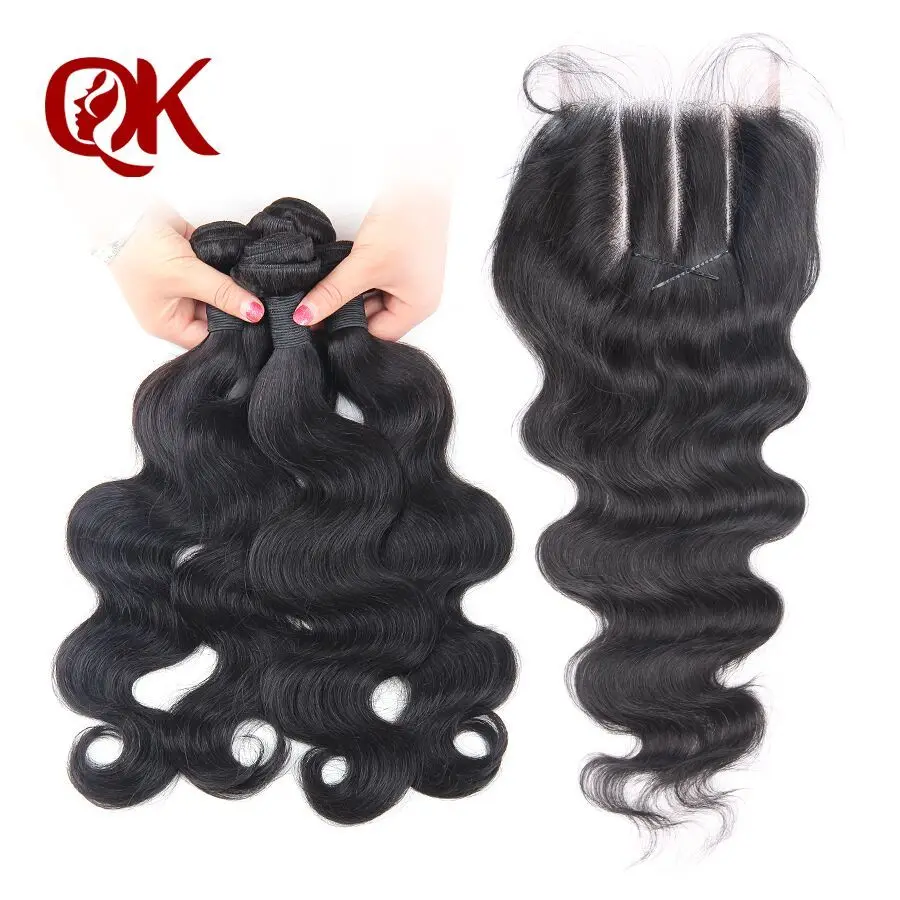 QueenKing Hair Brazilian Body Wave Remy Hair 4 Bundles With 5X5 3 Part Lace Closure 
QueenKing Hair Brazilian Body Wave Remy Hair 4 Bundles With 5X5 3 Part Lace Closure